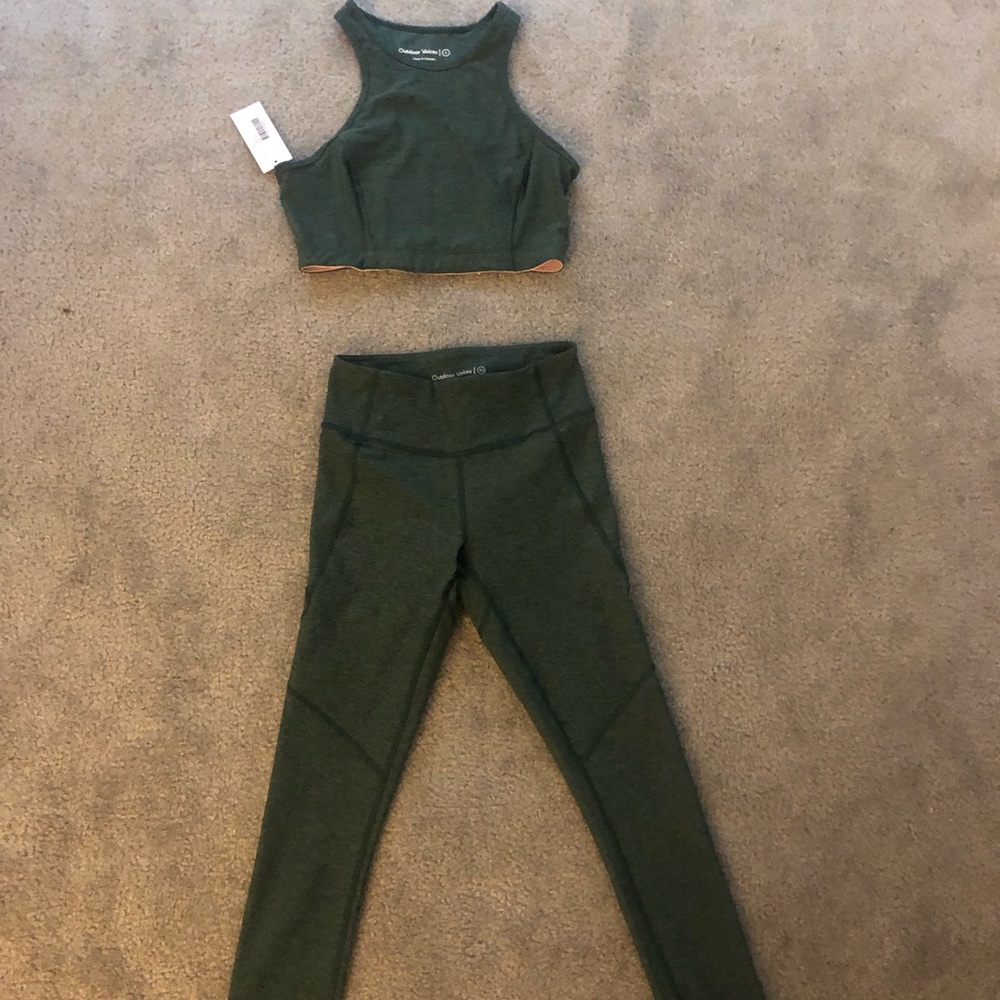 Outdoor Voices Hunter Green workout set
